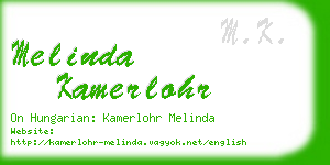 melinda kamerlohr business card